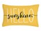 4TH Emotion Hello Sunshine Pillow Cover Farmhouse Yellow Lumbar Pillow Cover Spring Summer Decorations Cushion Case for Sofa Couch Polyester Linen 12x20 Inches